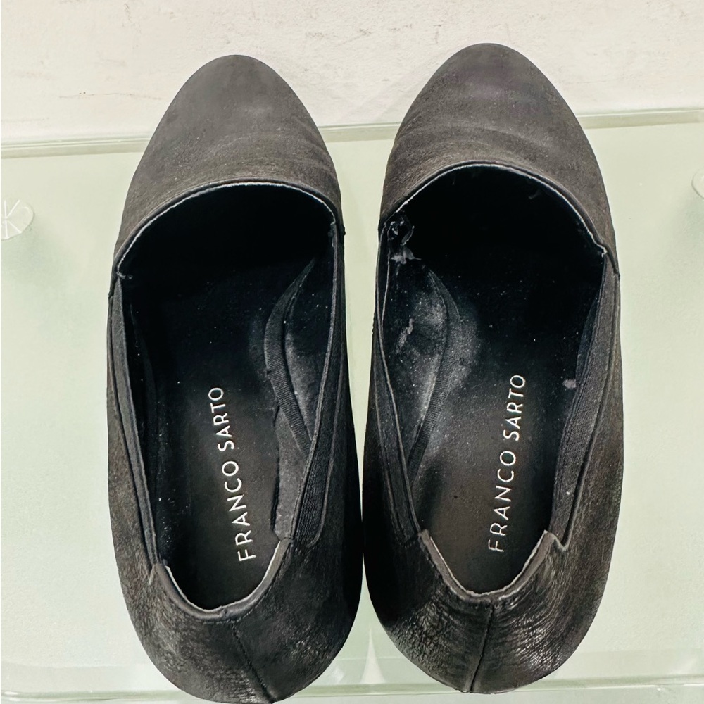 Franco Sarto Women’s Black Leather Shoes Size 8,5M - Picture 7 of 11
